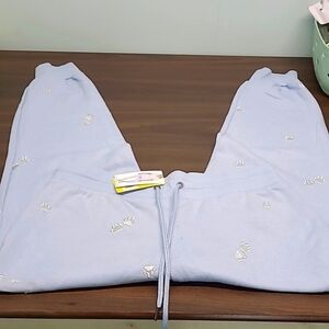 Honeydew Size S Baby Blue Paw Print Jogger Pajama Pants